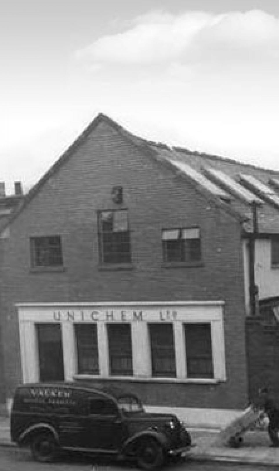 Photo of the outside of the UniChem group building