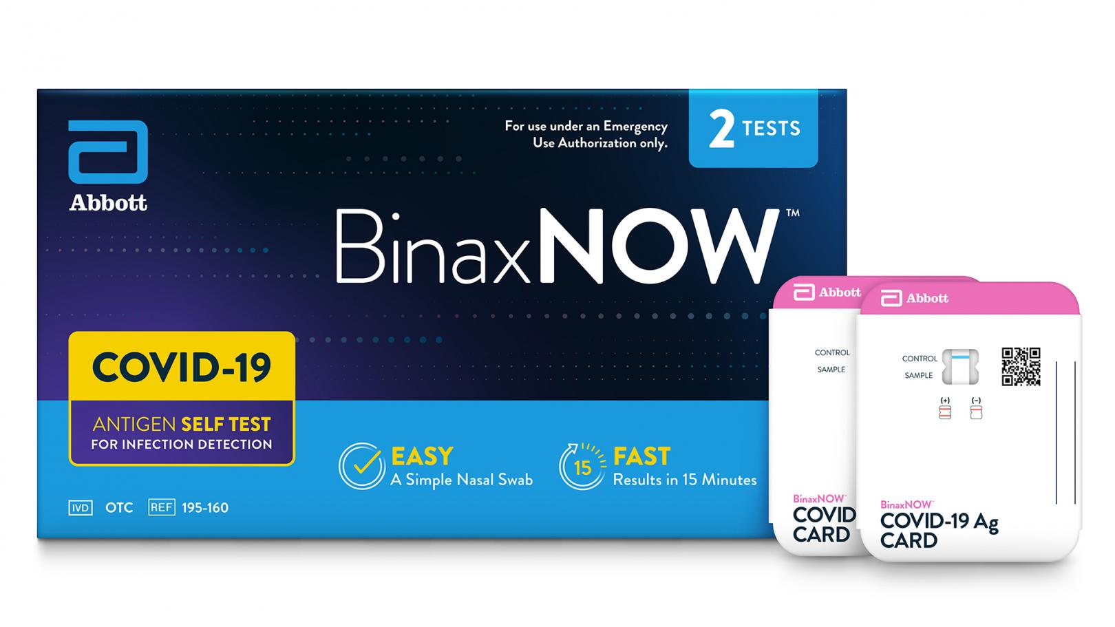 Abbott’s BinaxNOW COVID-19 Self Test box