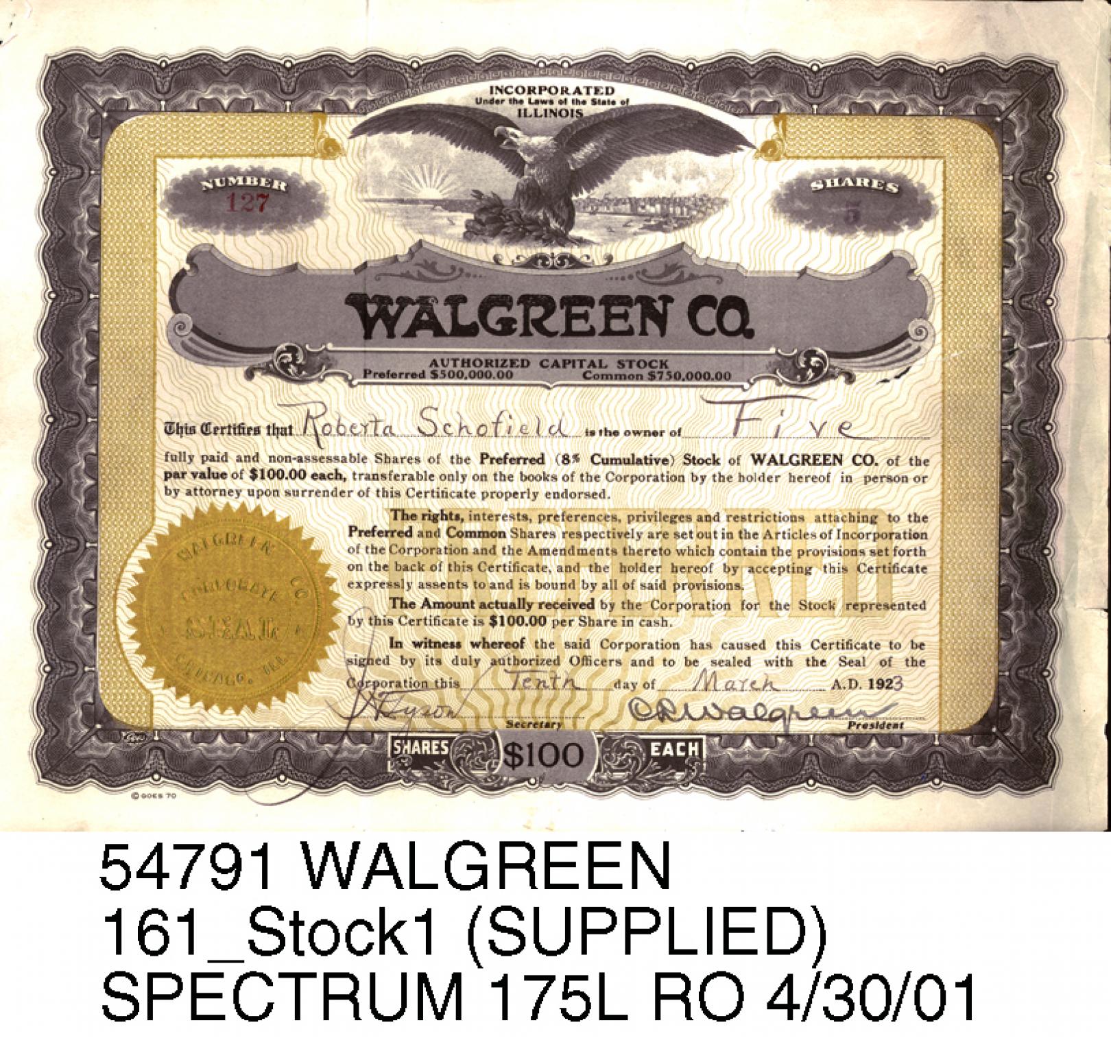 1927: Walgreens stock becomes publicly traded. Boots acquires Beeston site in Nottingham