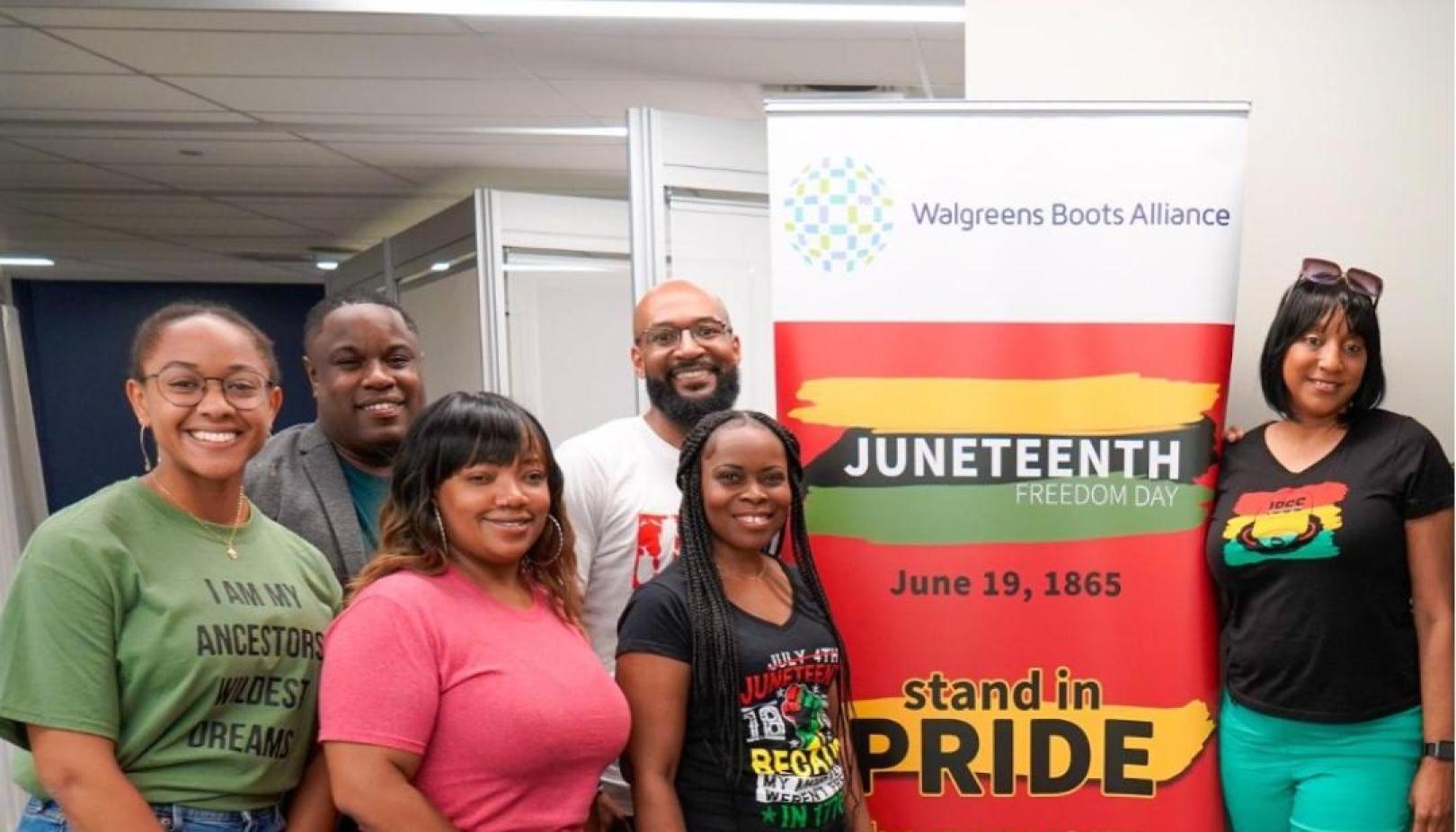 Team members at WBA’s Freedom Is Juneteenth Celebration