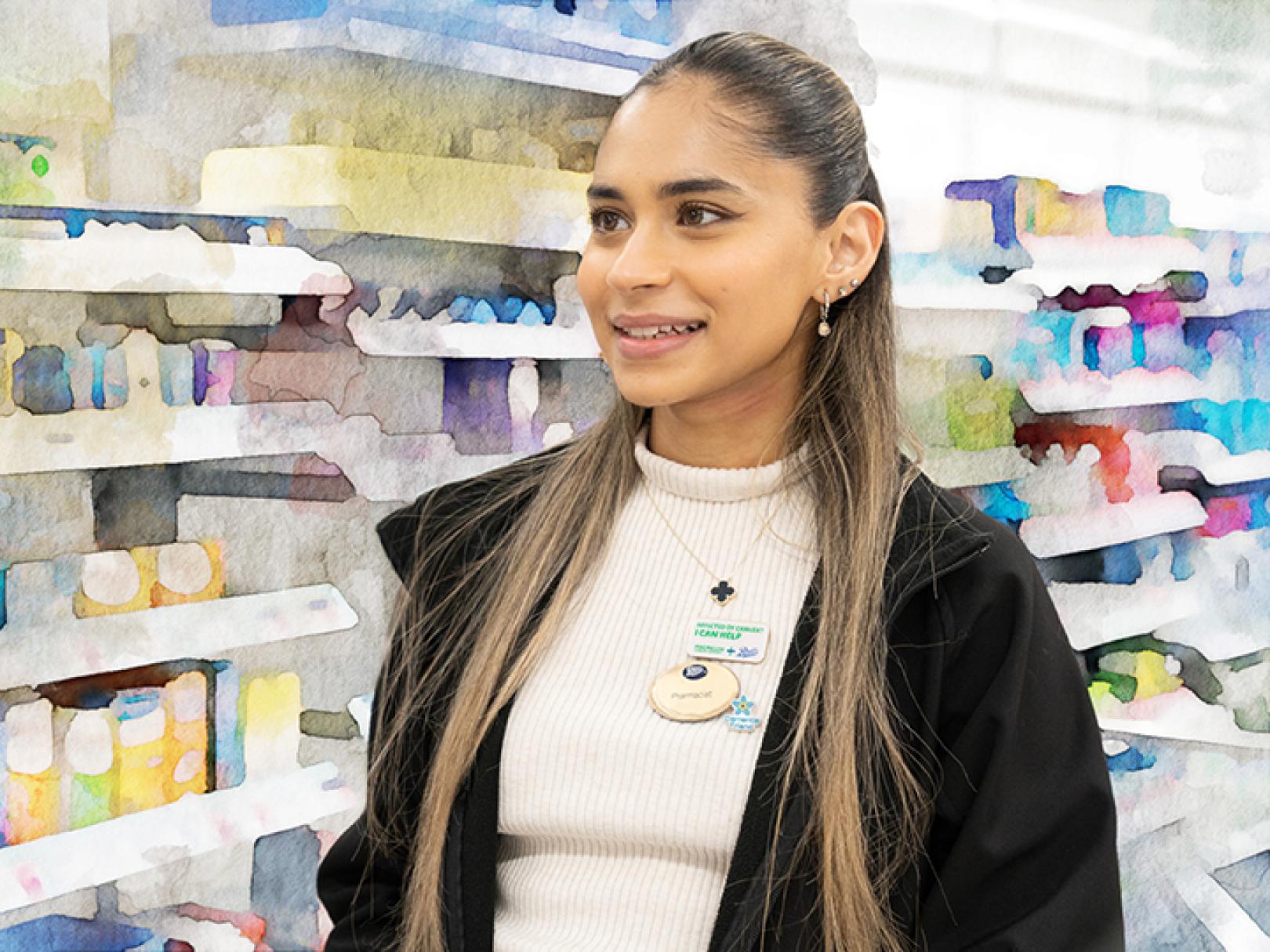 Team member working in an aisle