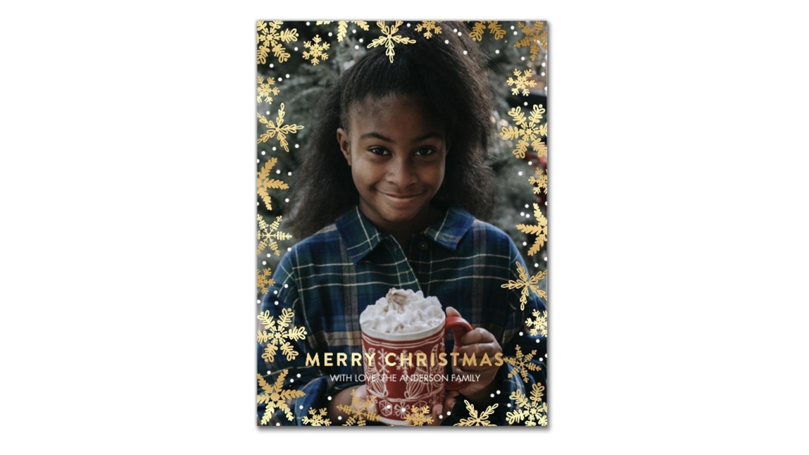 Merry Christmas card with foil detail