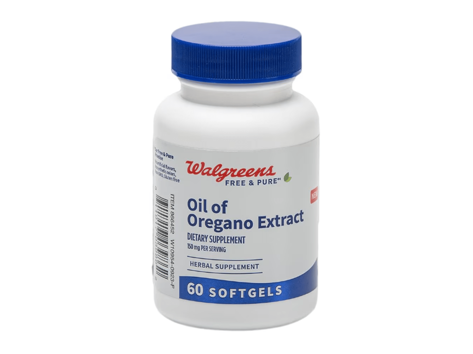 Bottle of Oil of Oregano herbal supplement. 