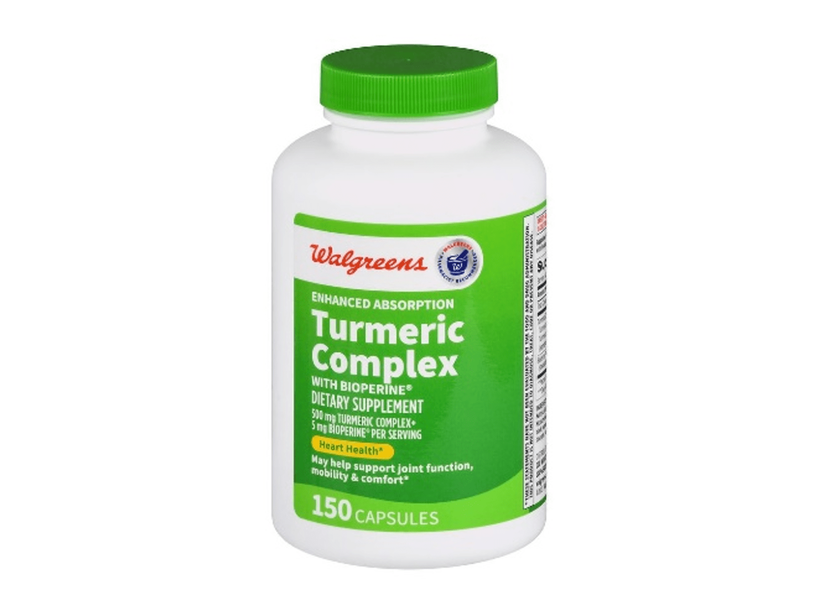 Bottle of Turmeric Complex vitamins.