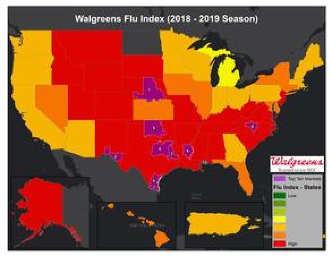 Texas Markets Top Walgreens Flu Index™ For Overall Flu Activity During ...