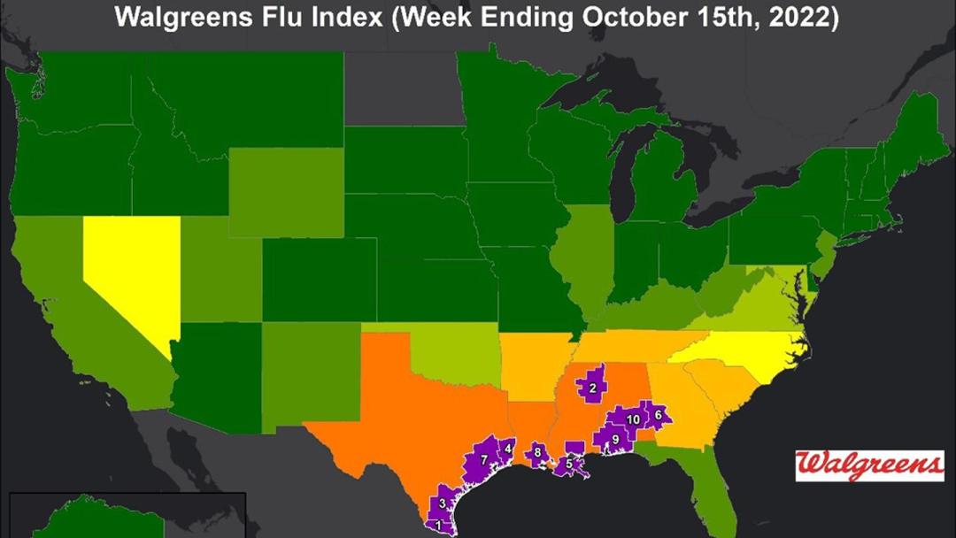 Walgreens Flu Index Shows Flu Activity Trending 10 Times Higher Year ...