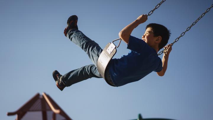 Child on a slide