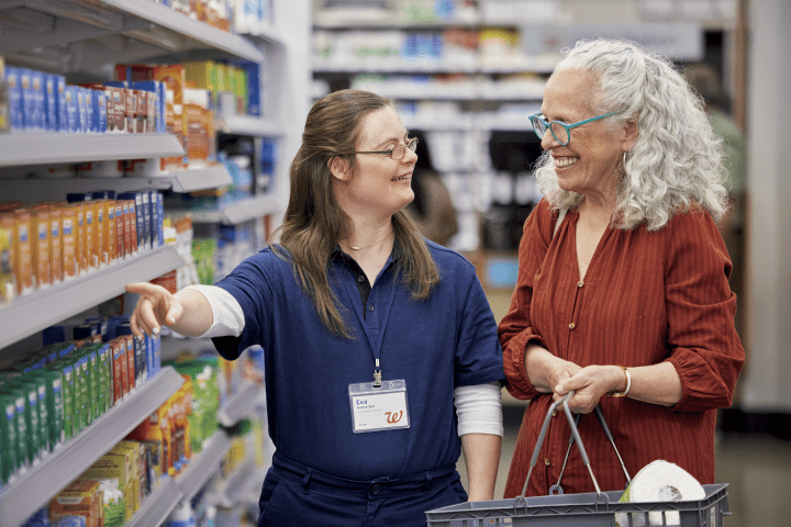 Employee helping a shopper