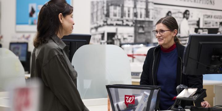 Customer Service Associate and customer